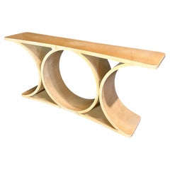 Karl Springer Double JMF Goatskin Console, 1979