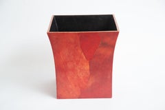Karl Springer Dyed Goatskin Wastebasket