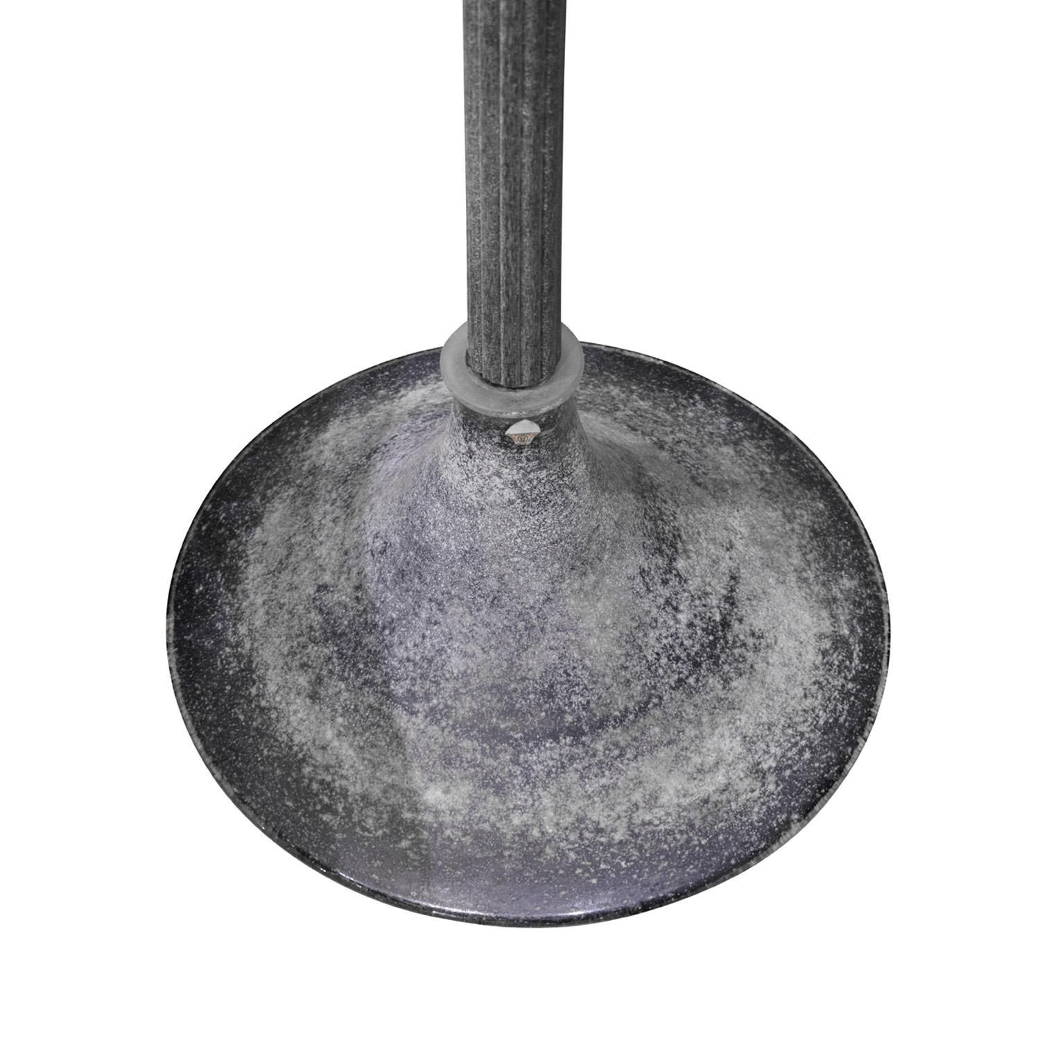 Modern Karl Springer Elegant Black Scavo Glass Torchere, 1980s 'Signed'