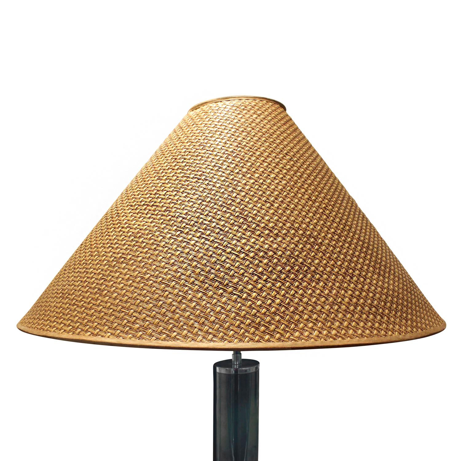 Mid-Century Modern Karl Springer Elegant Floor Lamp in Gunmetal, 1970s