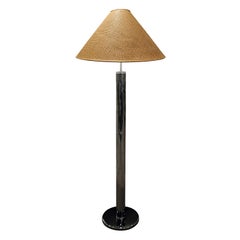 Karl Springer Elegant Floor Lamp in Gunmetal, 1970s