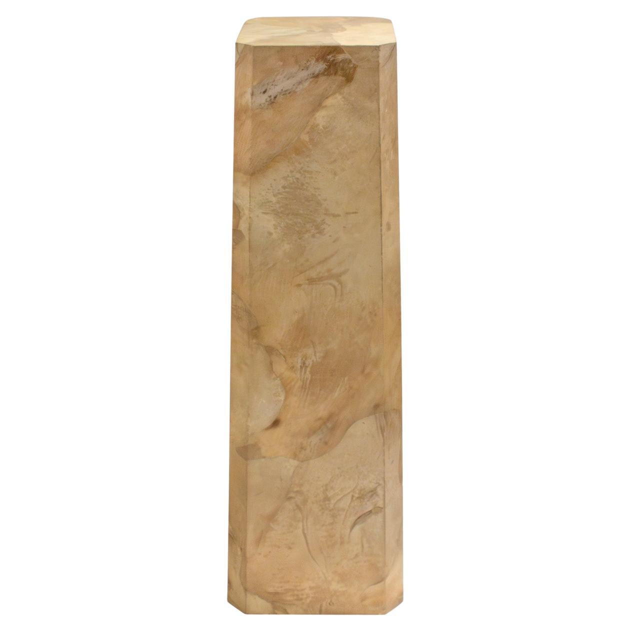 Pedestal cónico elegante Karl Springer de piel de cabra lacada de los años 70 (Firmado)