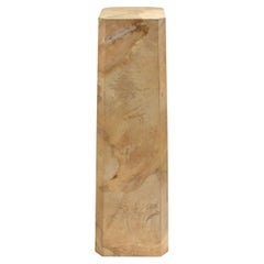 Pedestal cónico elegante Karl Springer de piel de cabra lacada de los años 70 (Firmado)