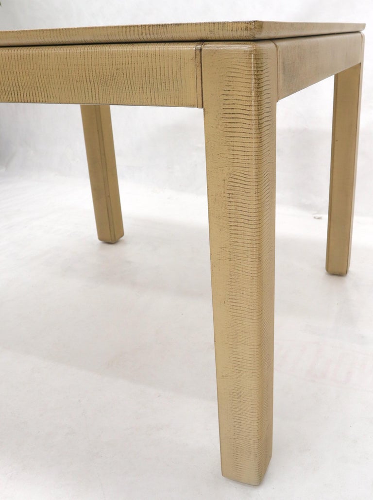 Karl Springer Embossed Leather Square Game Dining Table For Sale at