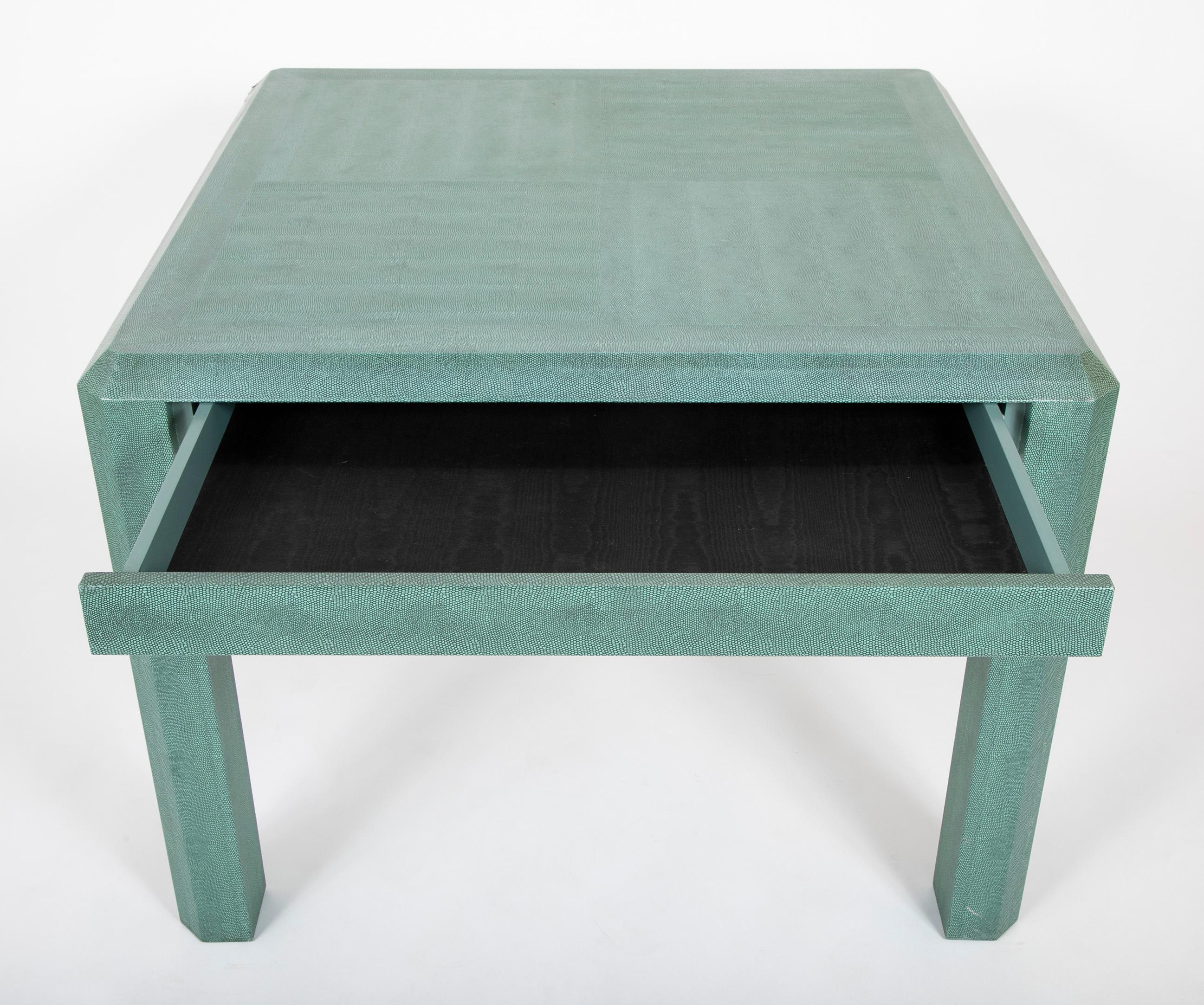 Mid-Century Modern Karl Springer Embossed Lizard Leather Games Table