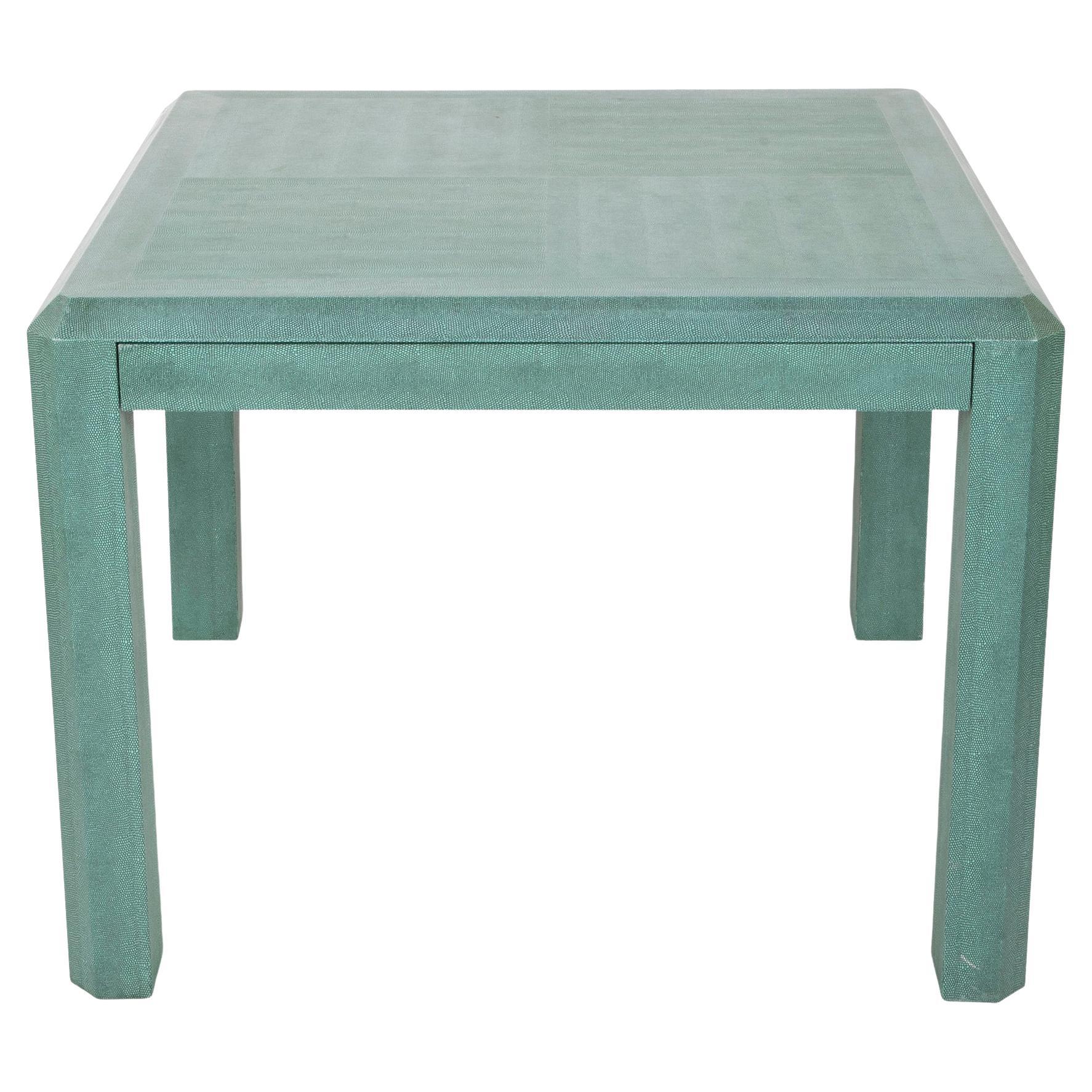 Karl Springer Embossed Lizard Leather Games Table