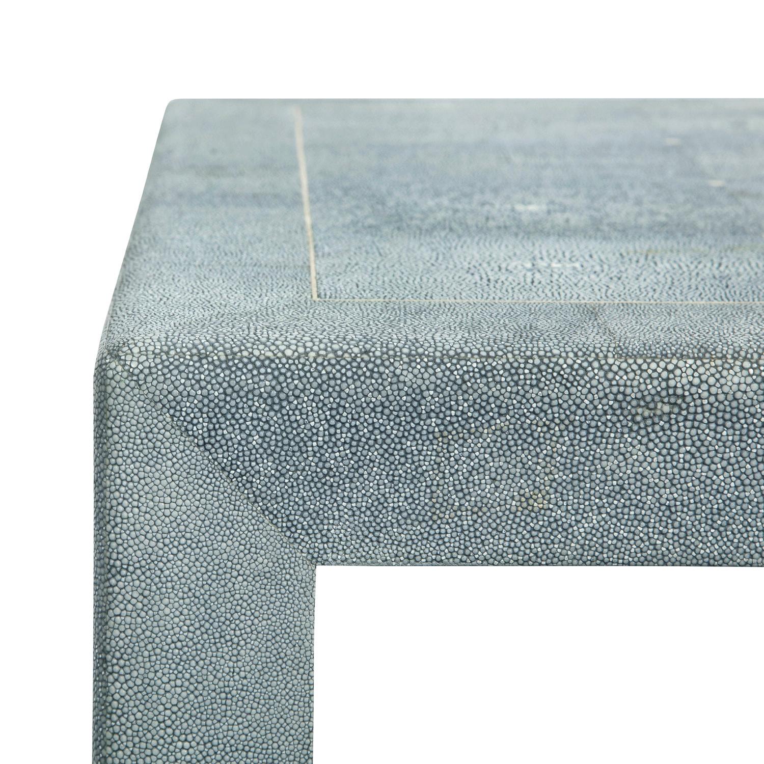Karl Springer End Tables in Shagreen with Bone Inlays 1980s 'Signed' In Excellent Condition In New York, NY