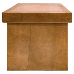 Karl Springer Exceptional Box Table In Leather 1976-1978