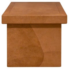 Karl Springer Exceptional Box Table In Leather 1976-1978