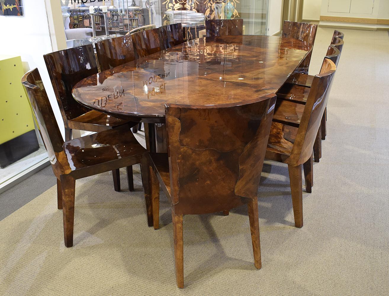 Karl Springer Exceptional Dining Table in Lacquered Goatskin, 1980 In Excellent Condition In New York, NY