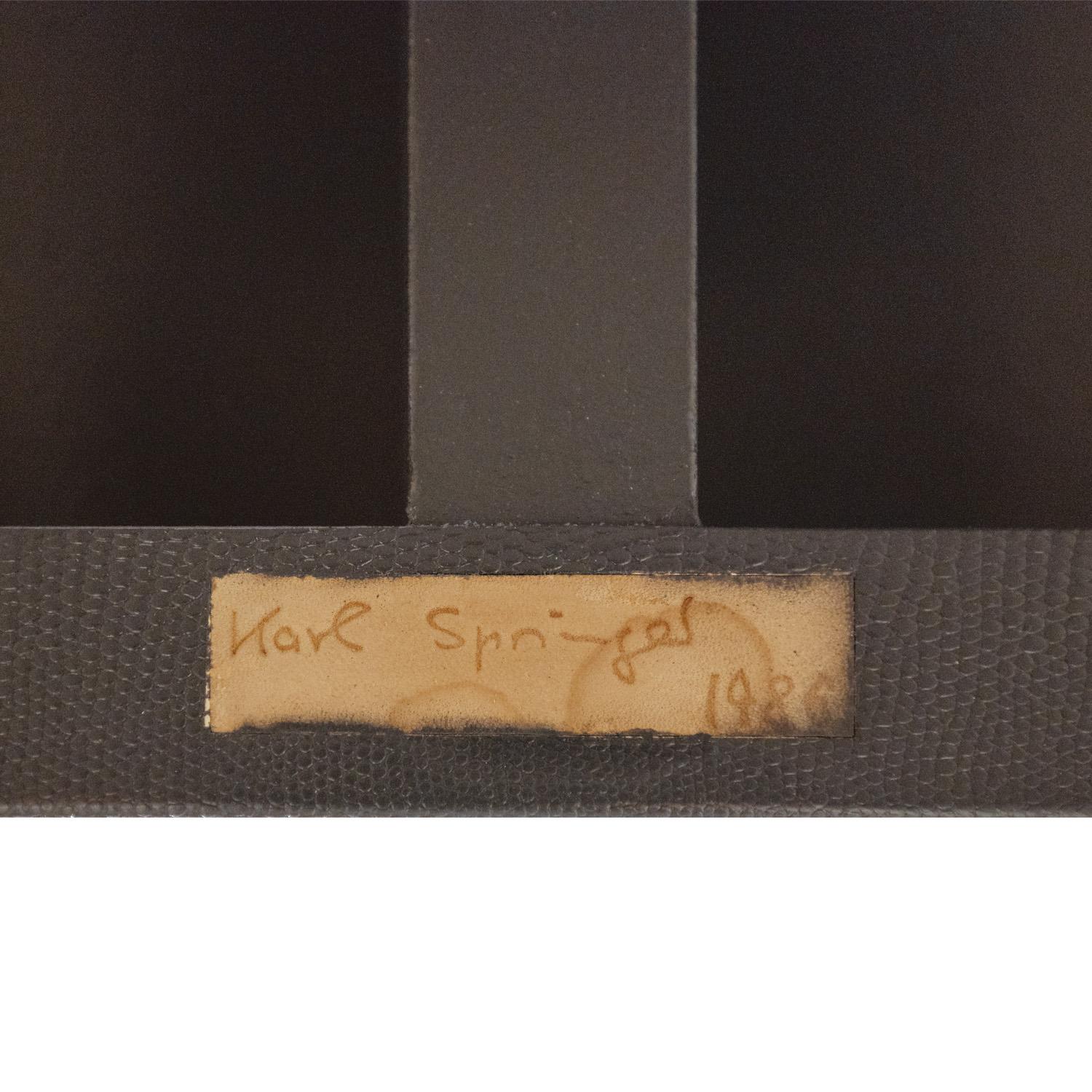 Karl Springer Außergewöhnlicher Spieltisch aus geprägter Eidechse 1986 (Signiert und datiert) (Leder) im Angebot