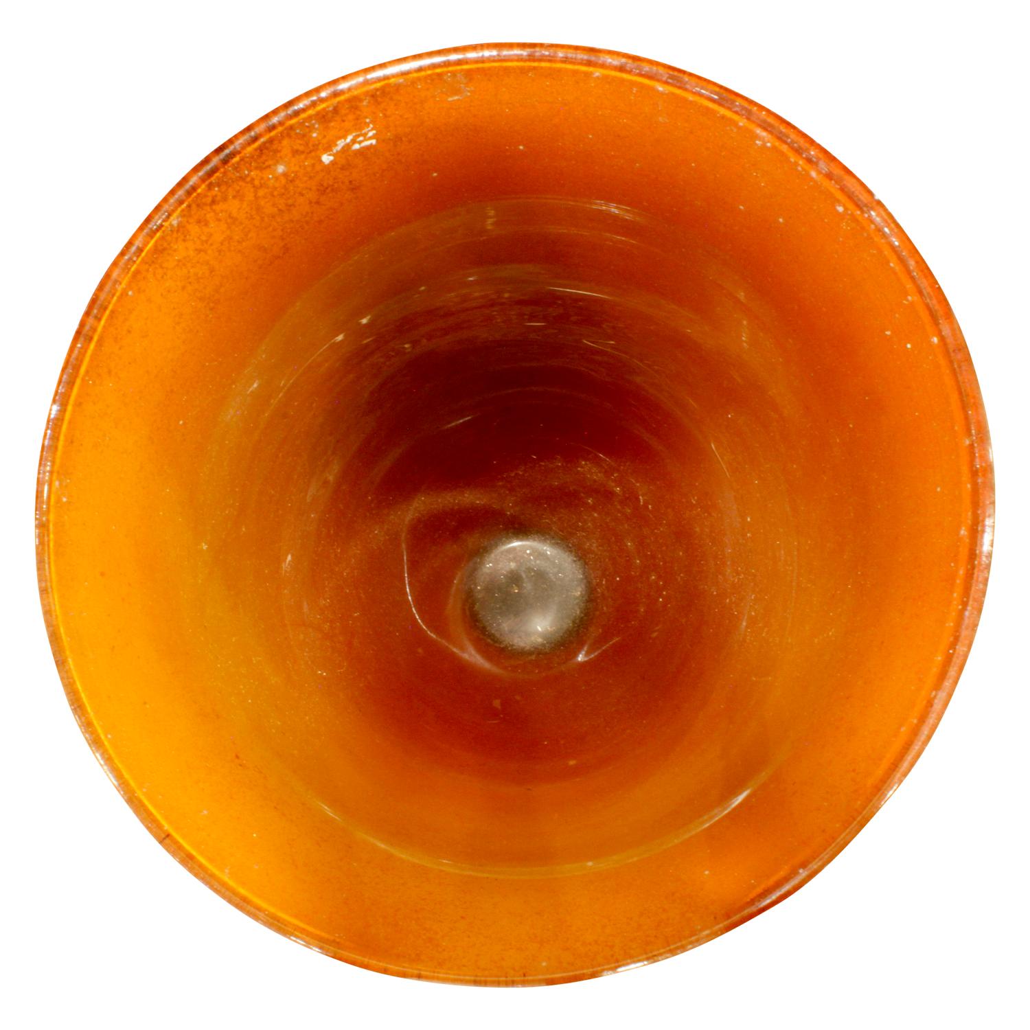American Karl Springer Exceptional Hand Blown Scavo Glass Vase, 1980s, 'Signed'