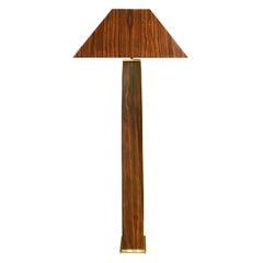 Karl Springer Exceptional "JMF" Floor Lamp in Macassar Ebony, 1970s