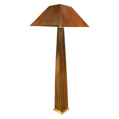 Karl Springer Exceptional "JMF" Floor Lamp in Macassar Ebony, 1970s