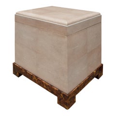 Karl Springer Exceptional "Kyoto Box" End Table in Shagreen, 1980s
