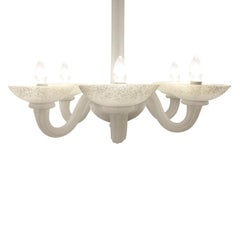 Karl Springer Exceptional Scavo Glass Chandelier, 1980s