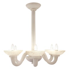 Karl Springer Exceptional Scavo Glass Chandelier, 1980s