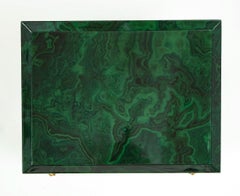 Karl Springer Faux Malachite Telephone Table