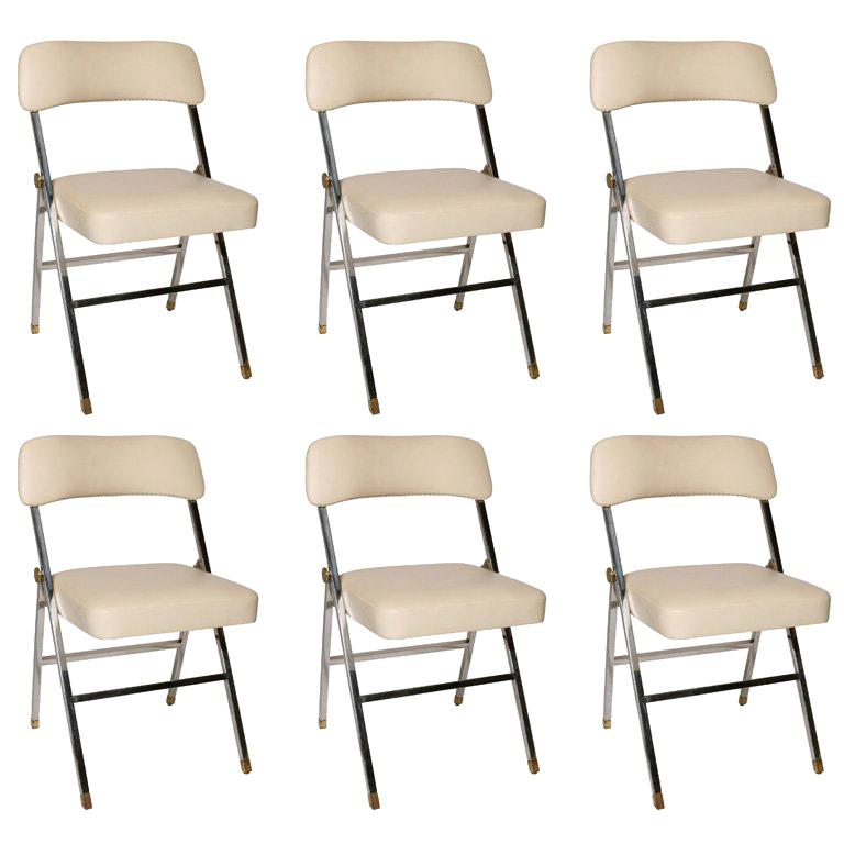 Karl Springer  Folding Chairs For Sale
