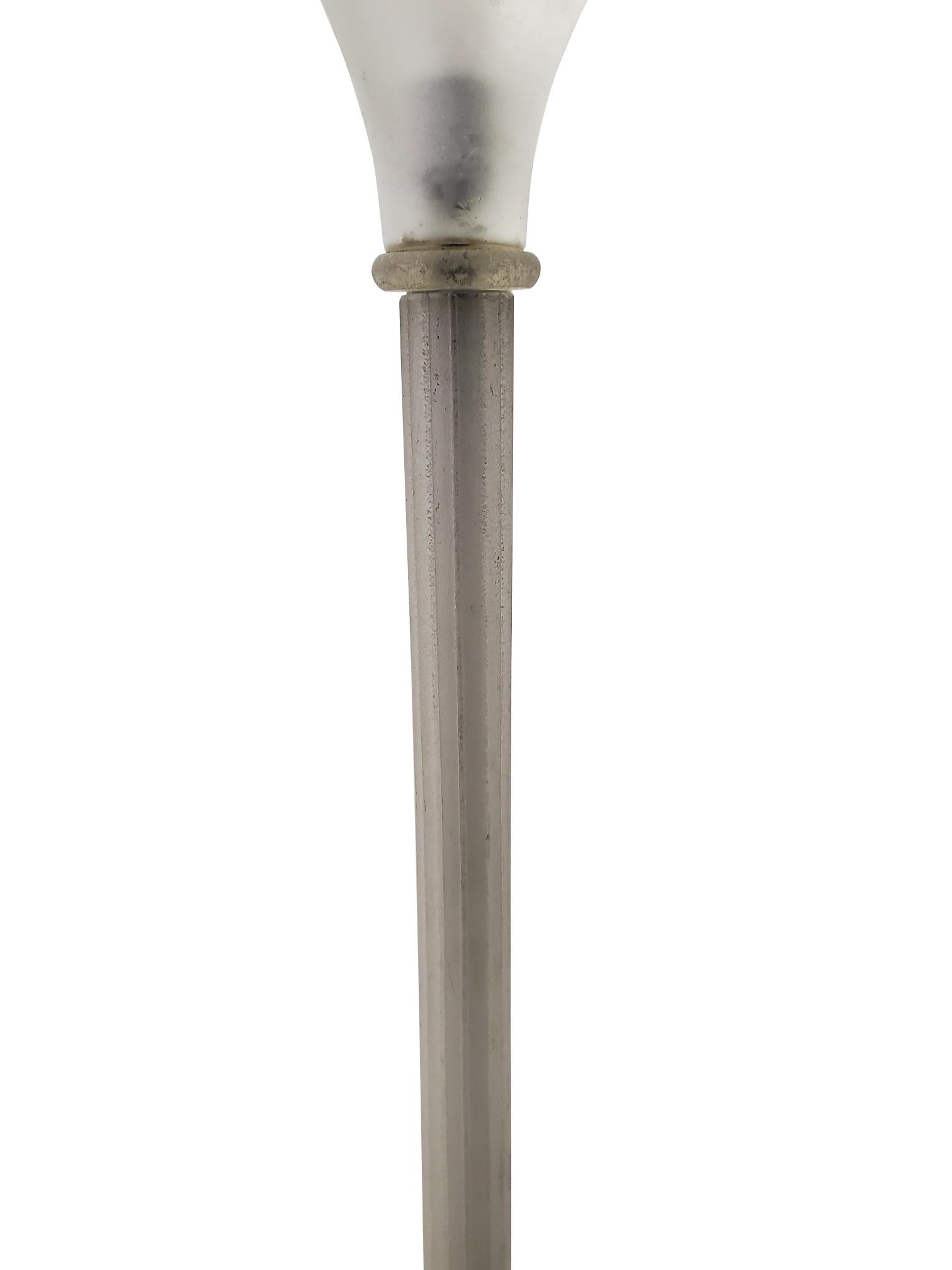 Karl Springer for Seguso Murano Glass Torchère Floor Lamp For Sale 4