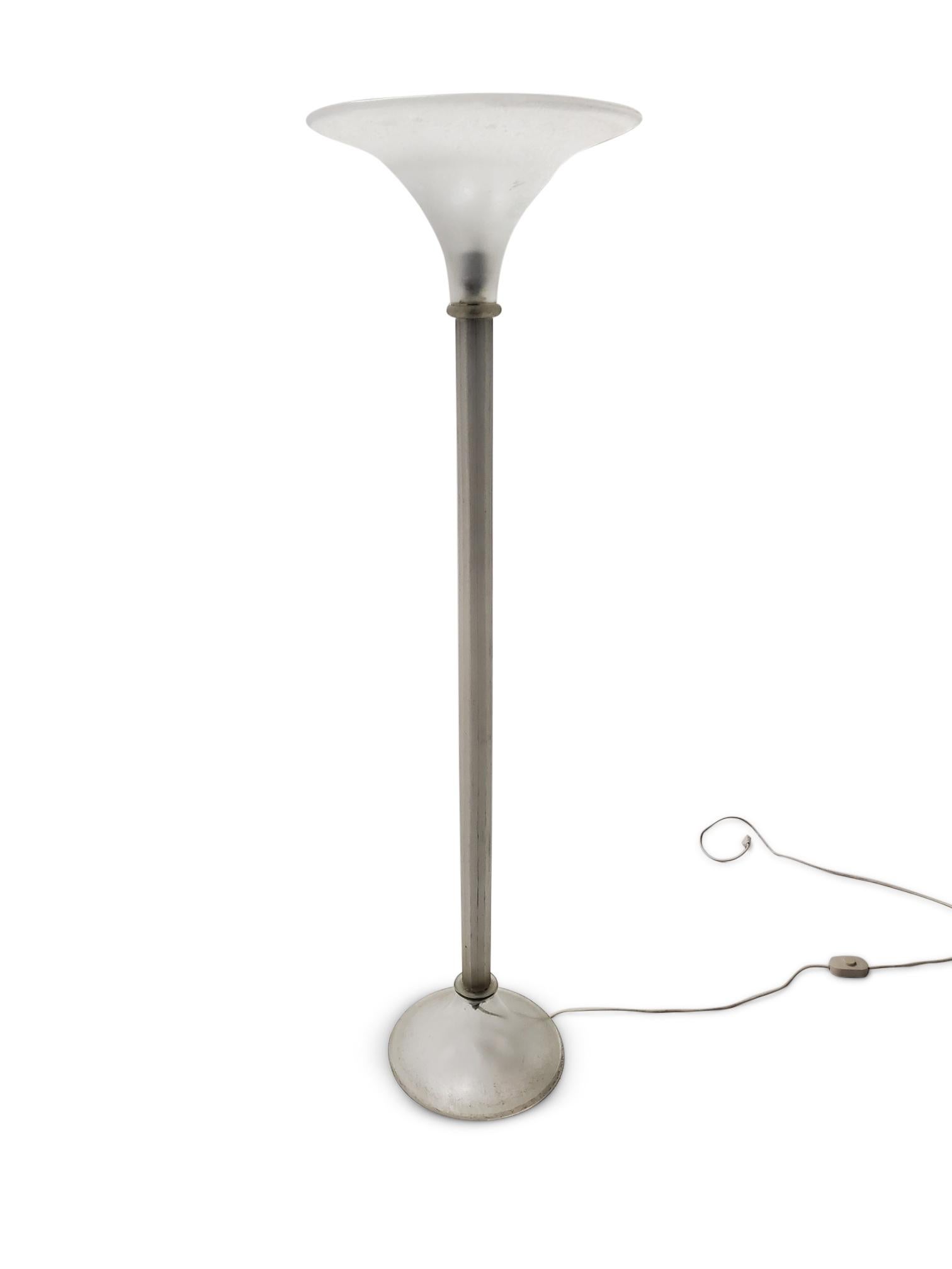 Karl Springer for Seguso Murano Glass Torchère Floor Lamp  For Sale 6