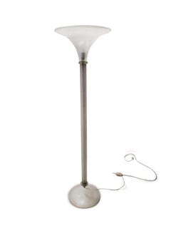 Karl Springer for Seguso Murano Glass Torchère Floor Lamp