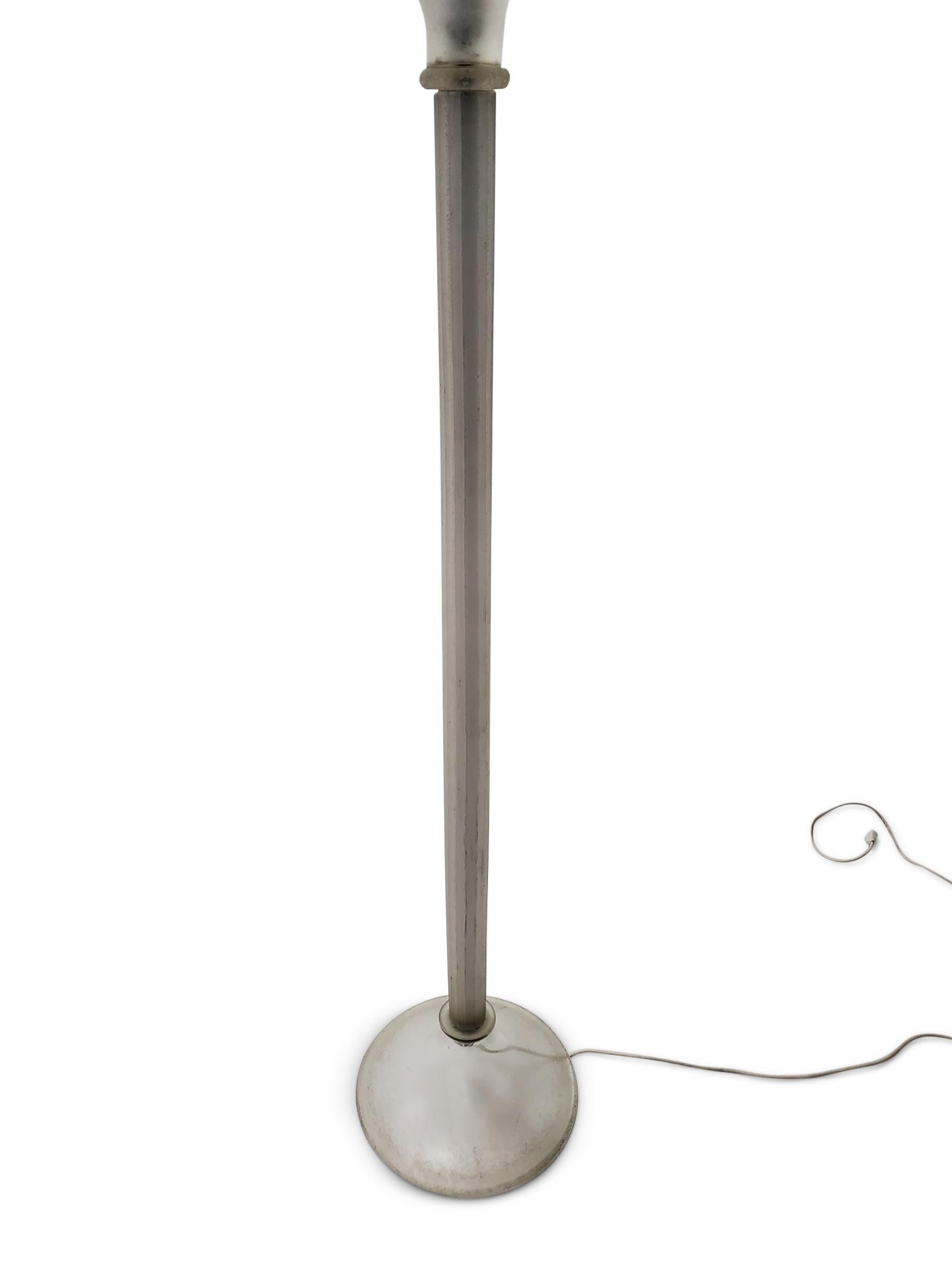 Karl Springer for Seguso Murano Glass Torchère Floor Lamp  For Sale 4