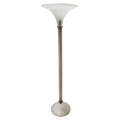 Karl Springer für Seguso Murano Glas Torchère Stehleuchte