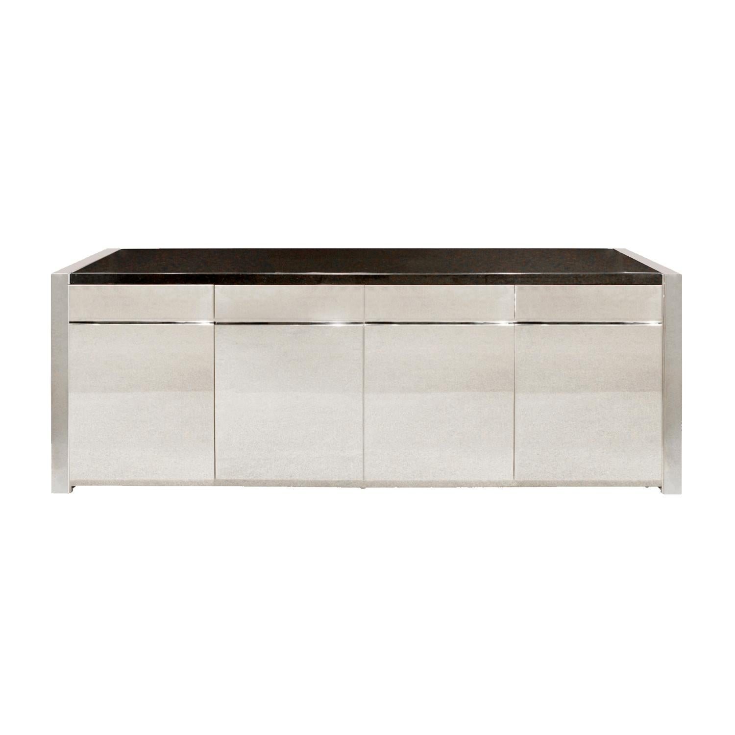 Karl Springer "FourDoor, FourDrawer in Stainless Steel