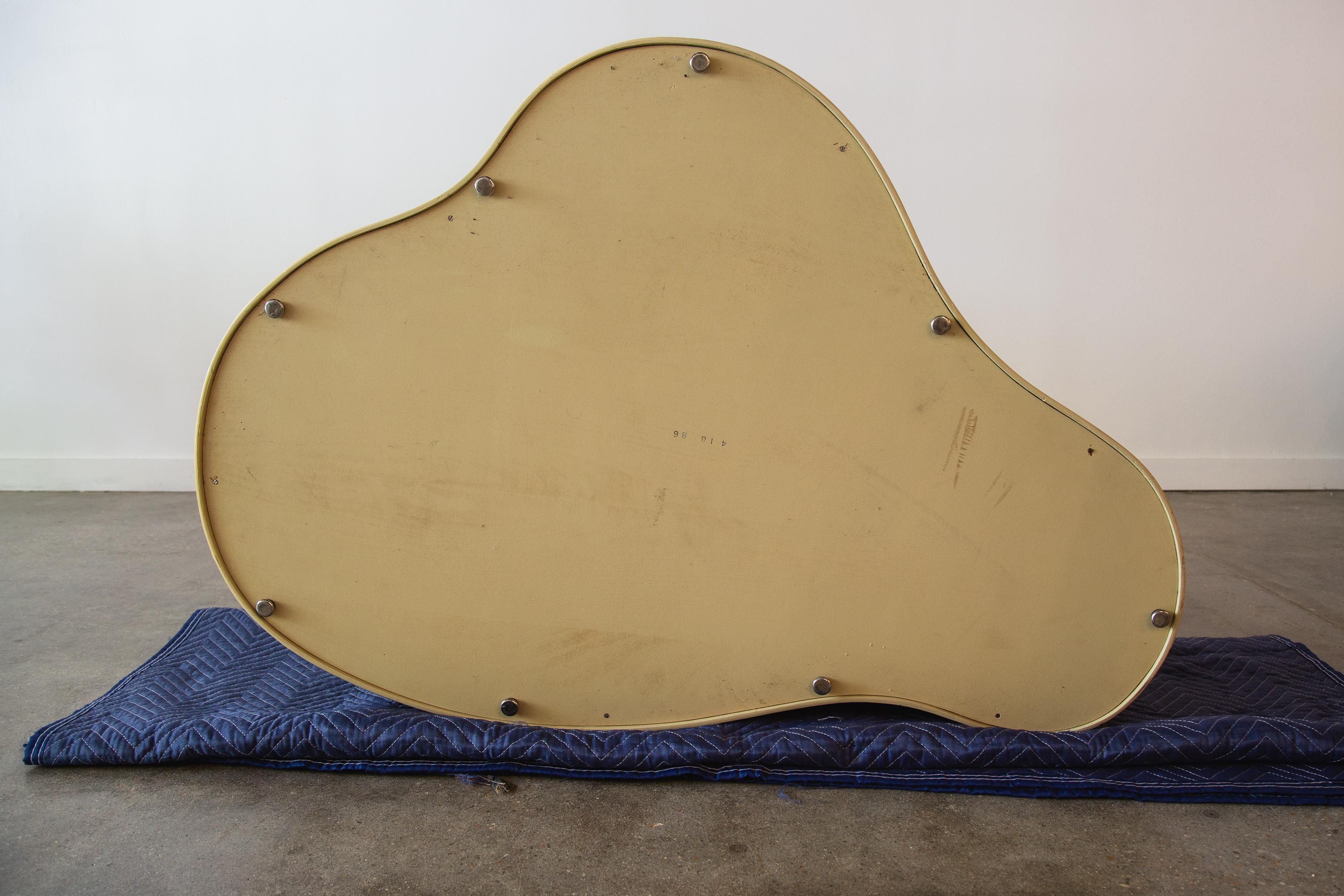 Karl Springer Free Form Coffee Table in Goatskin 1980s amoeba 3