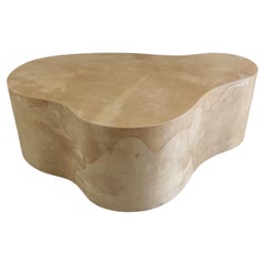 Karl Springer "Freeform" Coffee Table in Lacquered Goatskin, 1980s