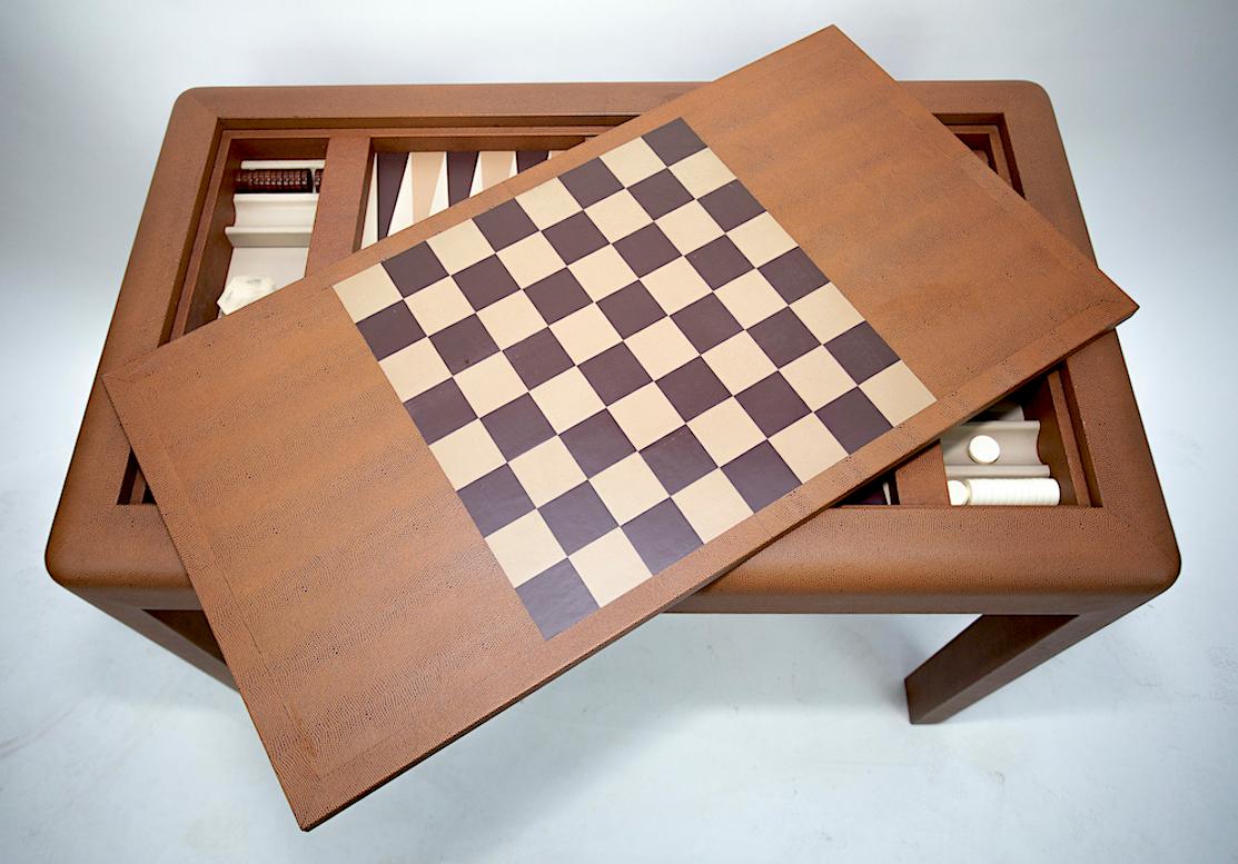 Karl Springer Game Table In Good Condition In West Palm Beach, FL