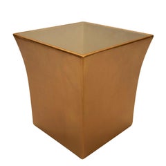 Karl Springer Gilded Waste Basket 1987 (Signed and Dated)