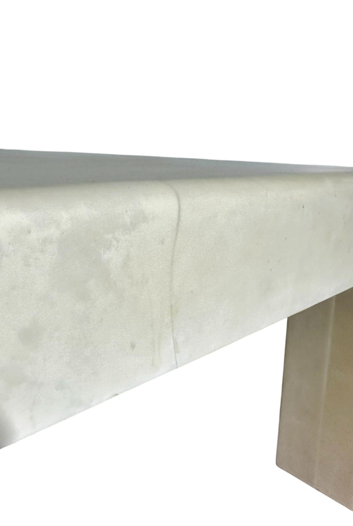 American Karl Springer Goatskin Coffee/Cocktail Table, 1980 For Sale