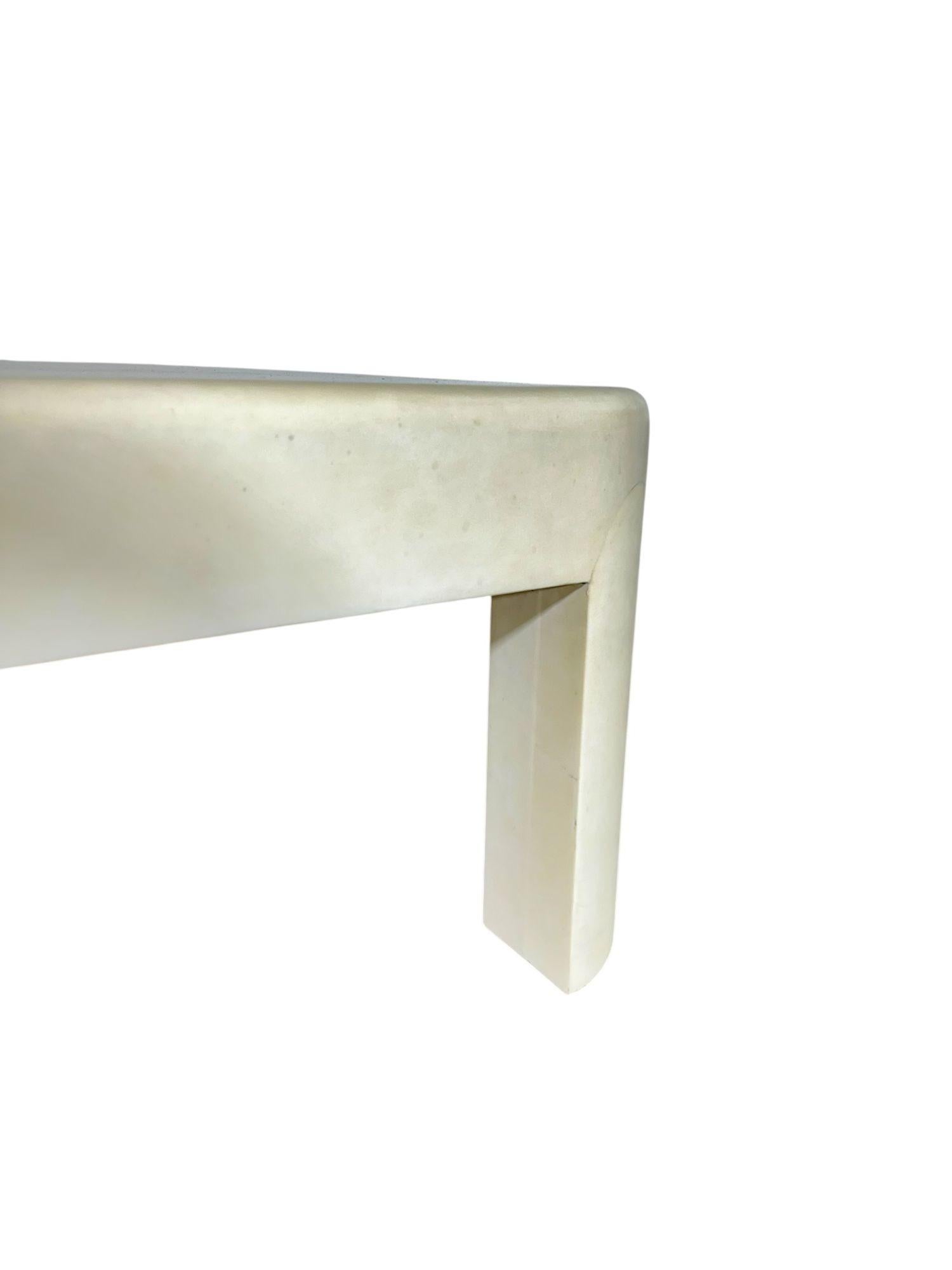 Karl Springer Goatskin Coffee/Cocktail Table, 1980 In Good Condition For Sale In Chicago, IL