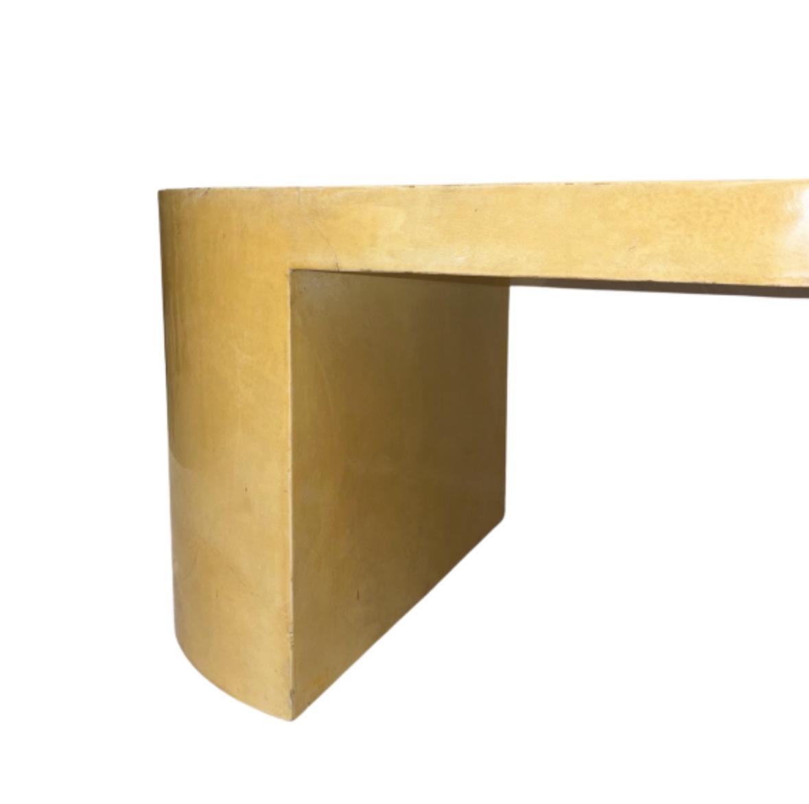 Mid-Century Modern Karl Springer Goatskin Coffee Table For Sale