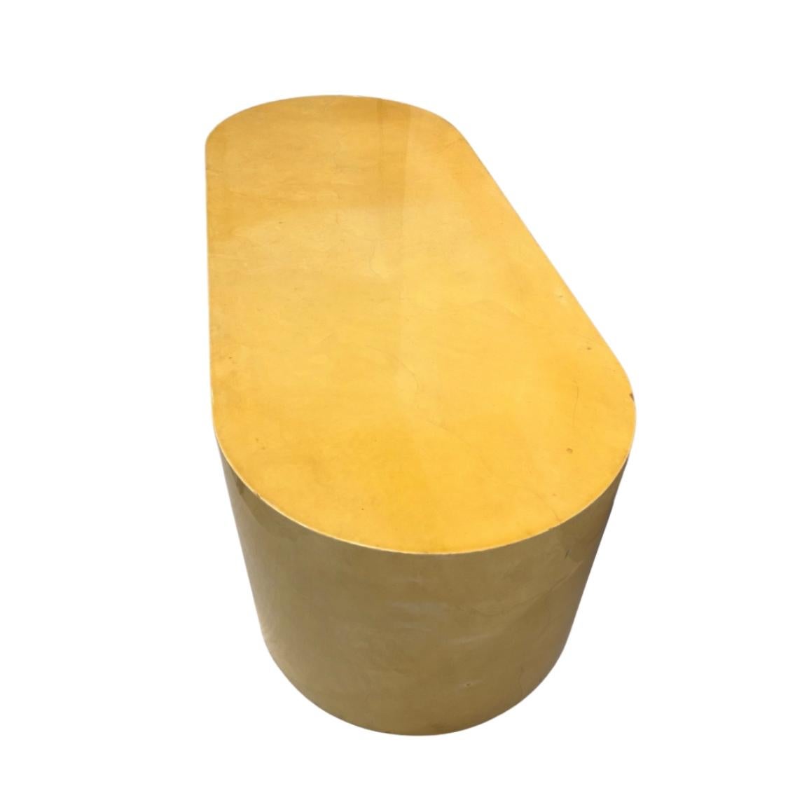 Lacquered Karl Springer Goatskin Coffee Table For Sale