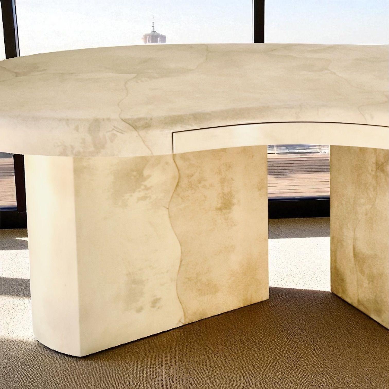 Karl Springer Goatskin Freeform Desk, 1988 en vente 4