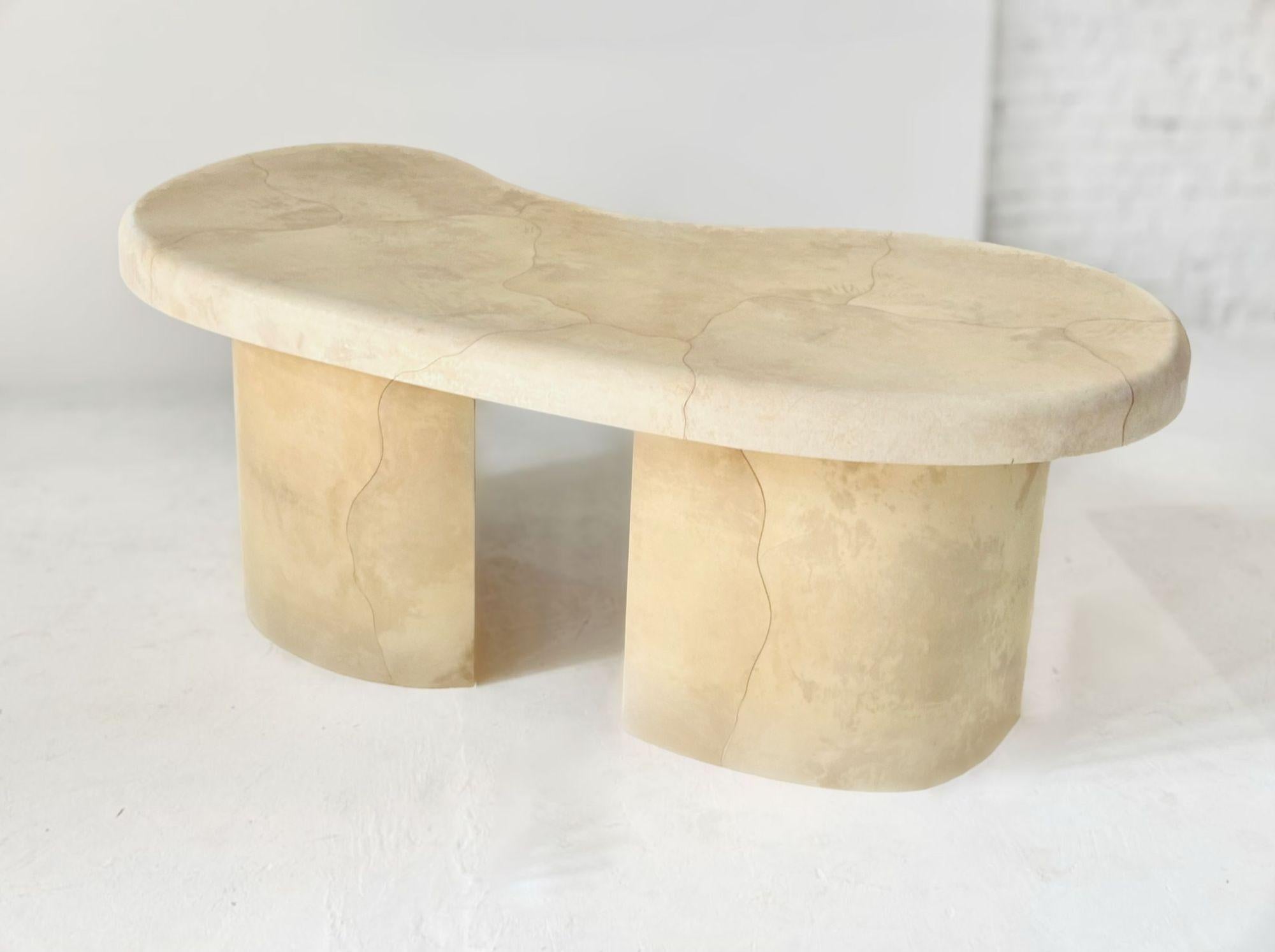 Karl Springer Goatskin Freeform Desk, 1988 en vente 5