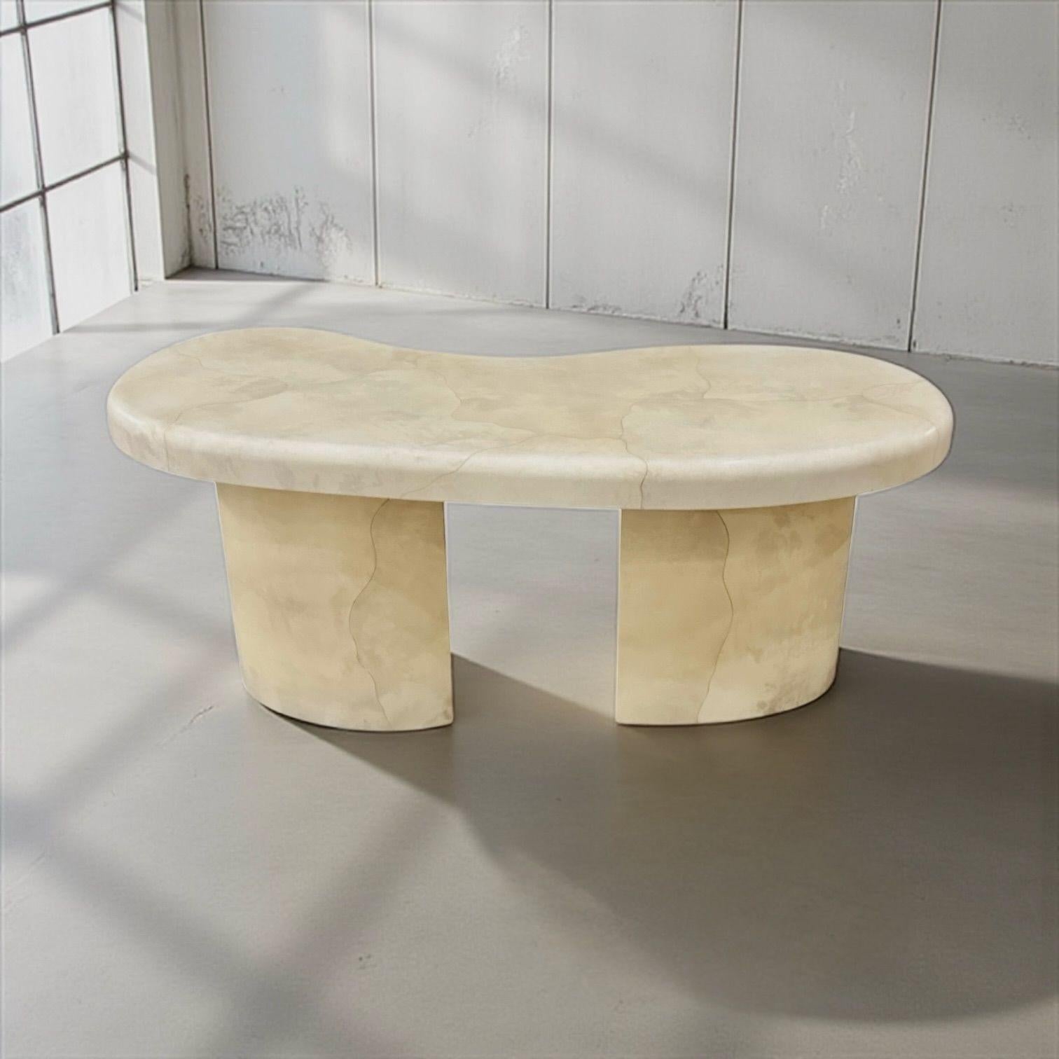 Américain Karl Springer Goatskin Freeform Desk, 1988 en vente