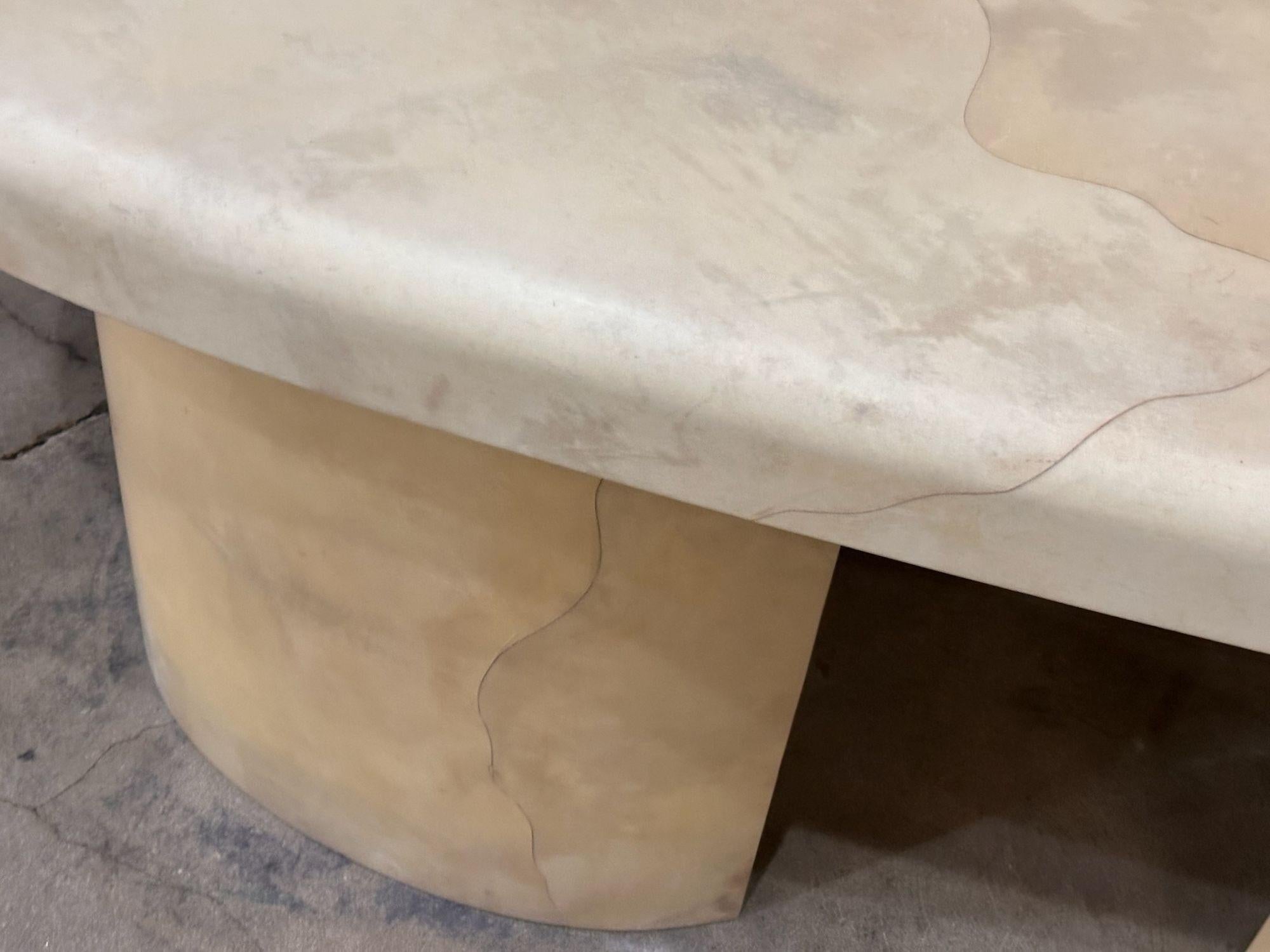 Fin du 20e siècle Karl Springer Goatskin Freeform Desk, 1988 en vente