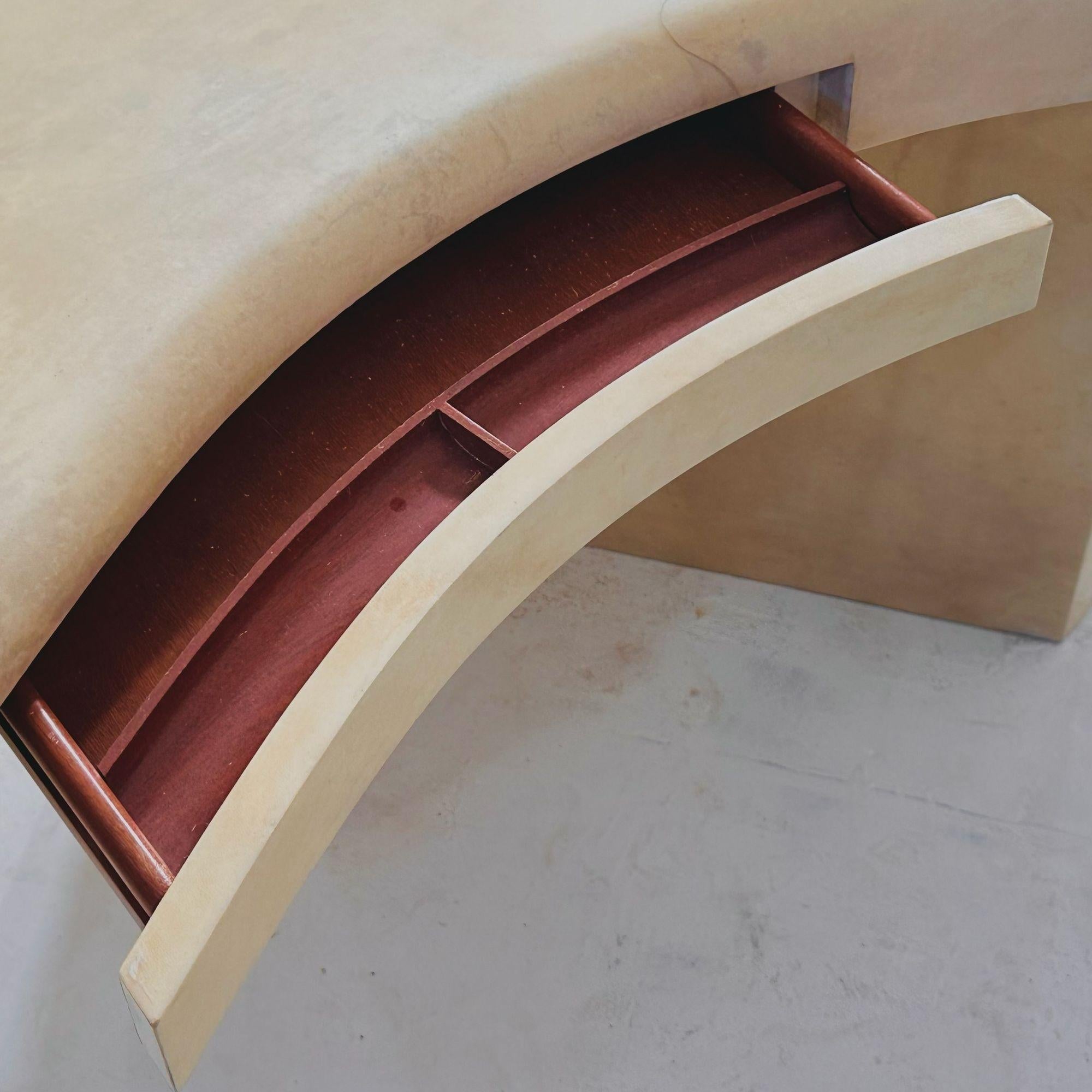 Karl Springer Goatskin Freeform Desk, 1988 en vente 1