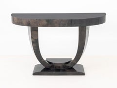 Karl Springer Goatskin Lacquered Console Table