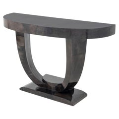 Karl Springer Goatskin Lacquered Console Table