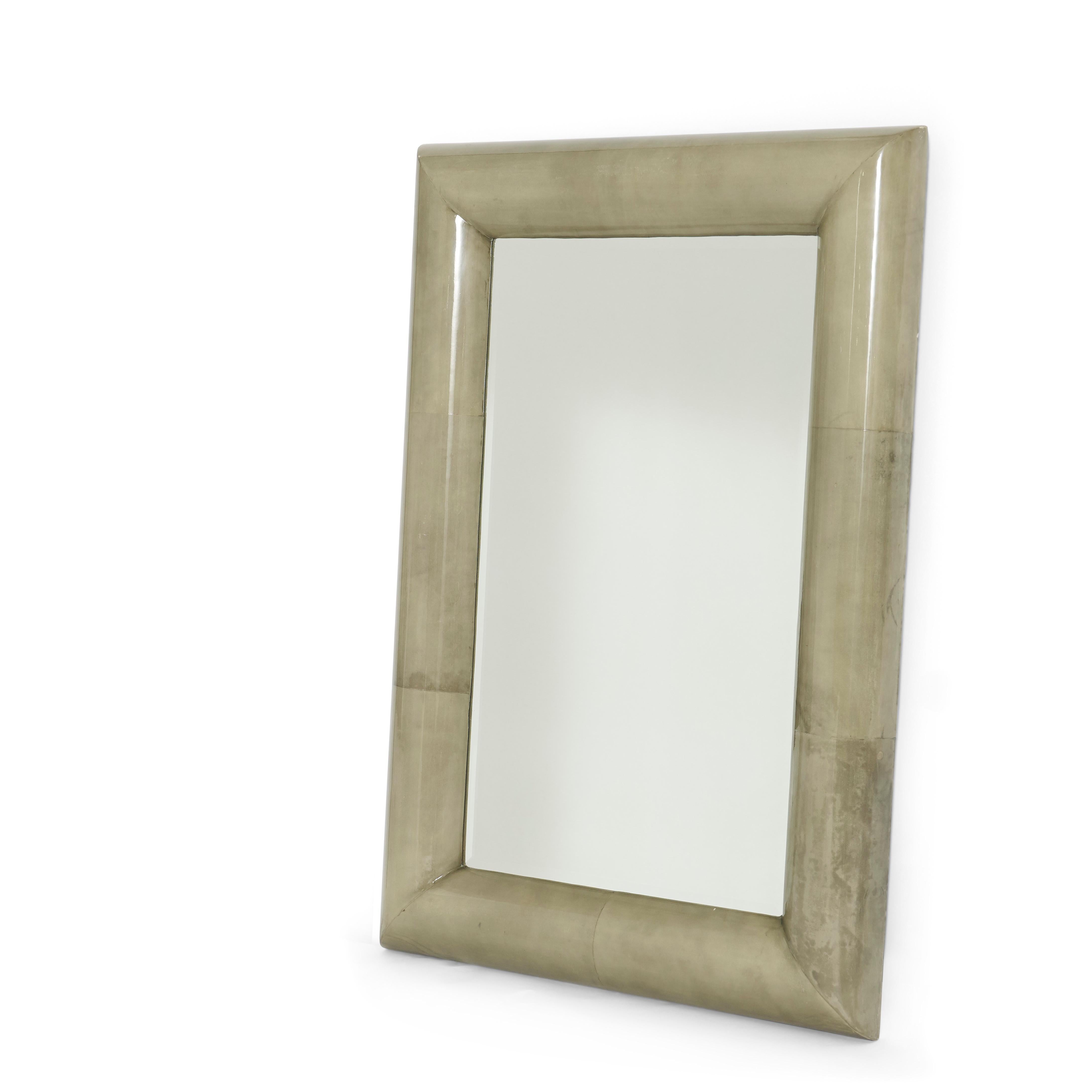 Post-Modern Karl Springer Goatskin Mirror