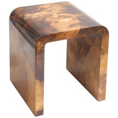 Karl Springer Goatskin Side Table