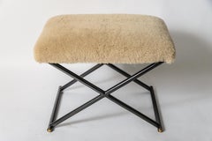 Taburete Karl Springer de bronce y latón