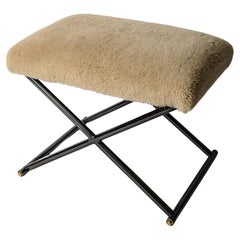 Taburete Karl Springer de bronce y latón