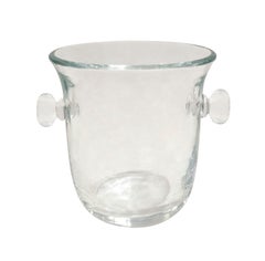 Karl Springer Hand-Blown Glass Ice Bucket by Seguso 1980s (Signed)