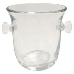 Karl Springer Hand-Blown Glass Ice Bucket by Seguso 1980s (Signed)